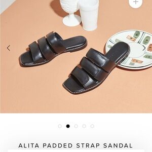 New in Box: Freda Salvador Alita Strap Sandal Black Leather